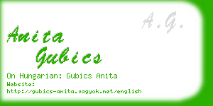 anita gubics business card